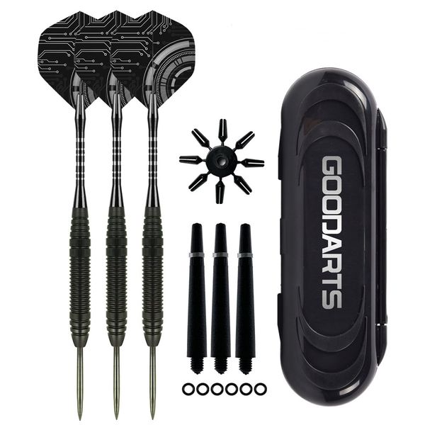 Professional Darts Set of Aluminum Shafts 22g Steel Tip Darts of 3 Pcs