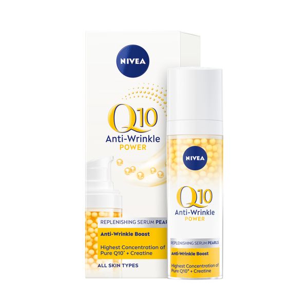 NIVEA Q10 Anti-Wrinkle Power Replenishing Serum Pearls, Face Serum, 30ml