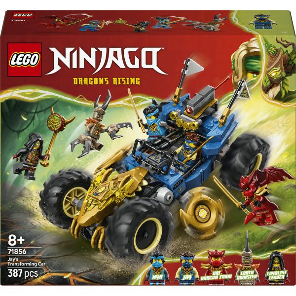 LEGO® NINJAGO® Jay’s Transforming Car Racing Toy 71856