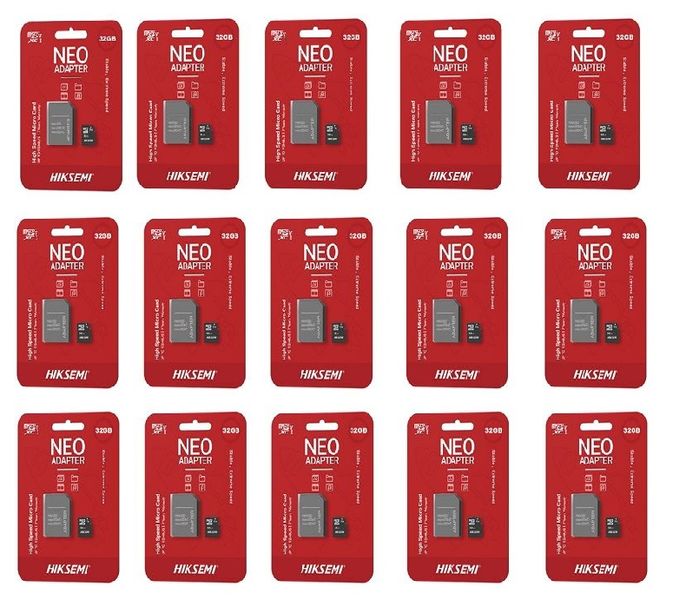 HIKSEMI Neo 32GB Micro SD Card with Adapter (Pack of 15)