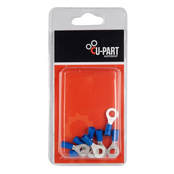 U-Part Terminal Blue Ring Lug - 1.5mm-2.5mm x 6mm - Bulk Pack of 12