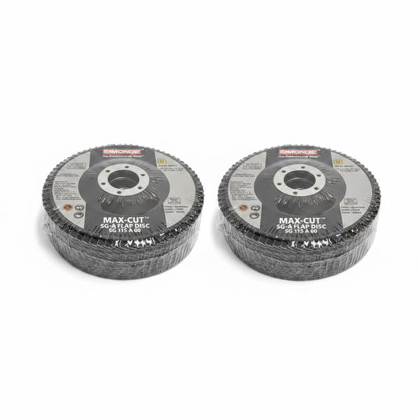 Simonds 60 Grit Aluminium Oxide Flap Discs - 10 Piece Set - 2 Pack