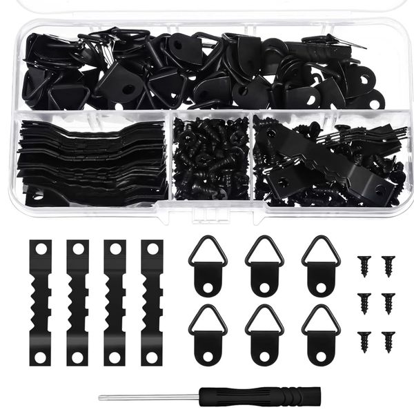 251 piece set Multifunctional Easel Picture Frame Hanger, Easel Set Plastic Box