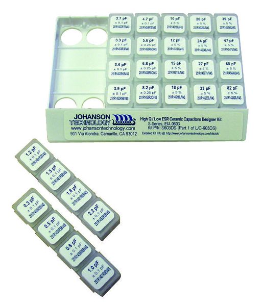 Johanson Technology (S805DS) Designer Kit, 0805 S-Series Capacitors