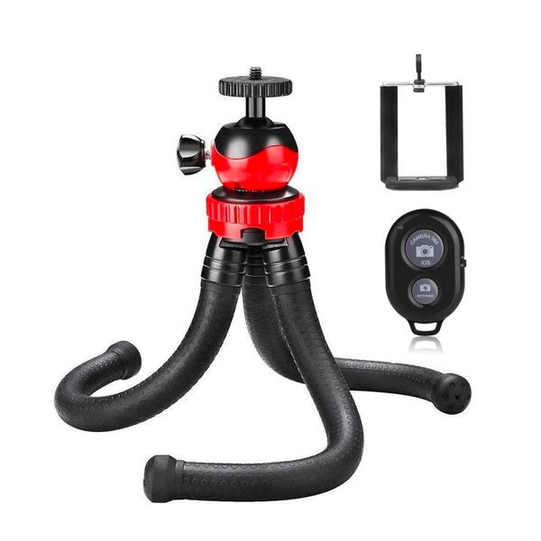 Cell Fixer Flexible Octopus Tripod with Phone Holder and Camera Shutter