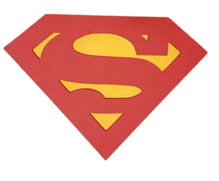 Superman Wall Art - Yellow/Red