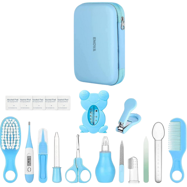 Enova Baby Grooming Kit Baby Essentials Kit for Newborn Girls &amp; Boys - Blue