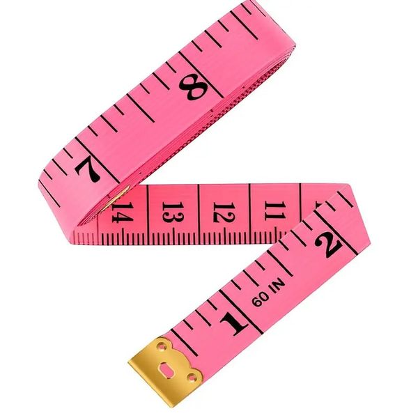1 Piece - Soft &amp; Flexible Measurng Tape With Double-Scale Design - Pink