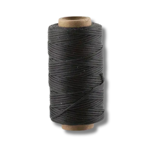 Waxed Leather Thread 1mm - Flat Polyester Cord 50m Roll for Crafts