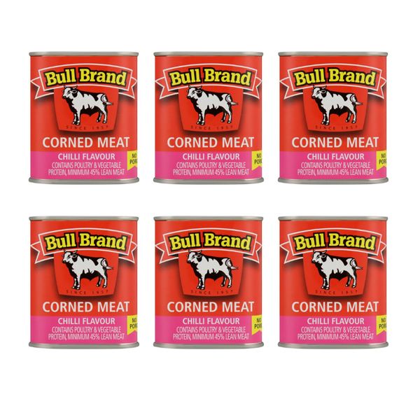 Bull Brand Corned Meat Chilli Flavour 6 x 300g