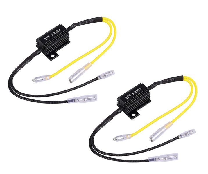 2x Motorcycle LED Load Resistors 25W 6.8Ohm Indicator Fix