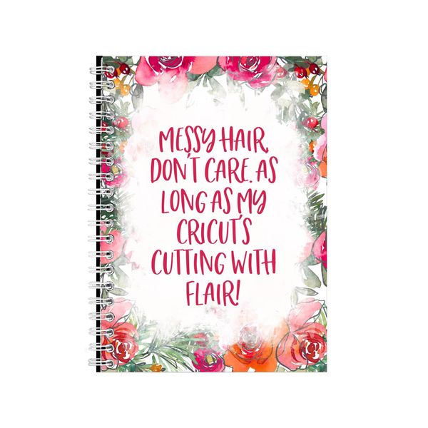 Messy Hair Dont Care 2 Notebook Funny Gift Idea Notepad Pad 87