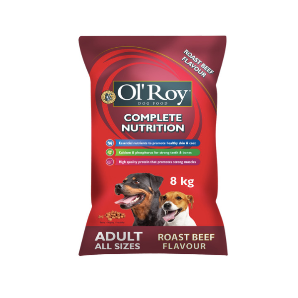 Ol'Roy- Roast Beef Flavoured Dry Dog Food 8kg x 1