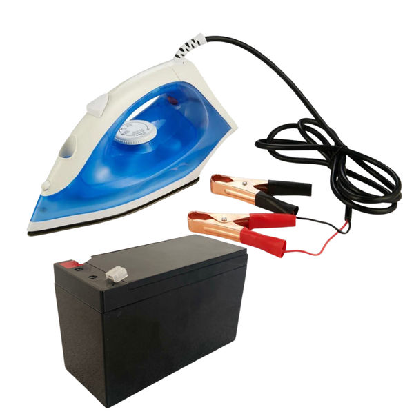 Portable Iron and 12V Battery
