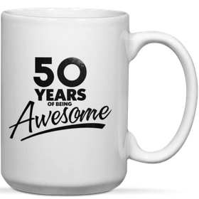 50 Years Of Being Awesome 50th Birthday Gift Mug | Shop Today. Get it
