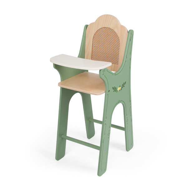 Classic World - Pretend &amp; Play - Vintage Wooden Doll High Chair