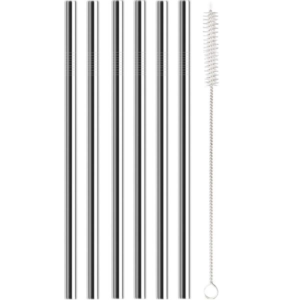 Replacement Straw, Metal Straws Compatible with 40 oz 30 oz Cup, 6 Pack