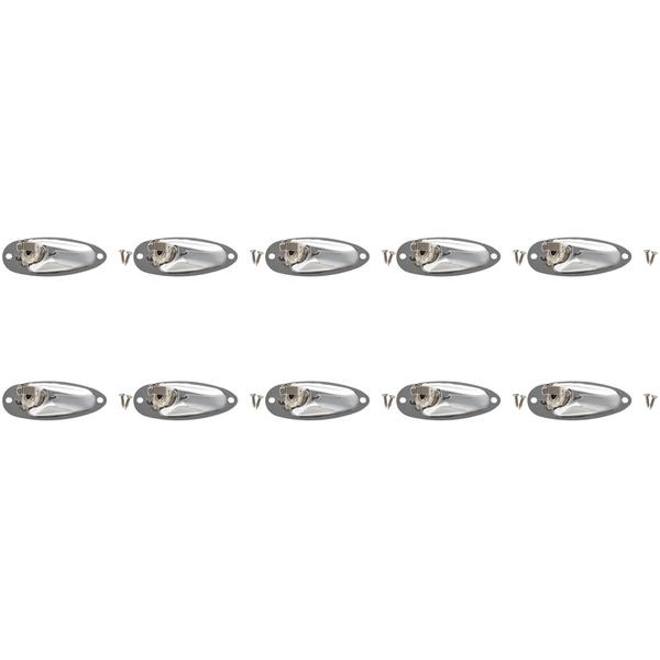 1Pcs Boat Guitar Jack 1/4 Inch Jack Plate Socket 6 35Mm Chrome Silver