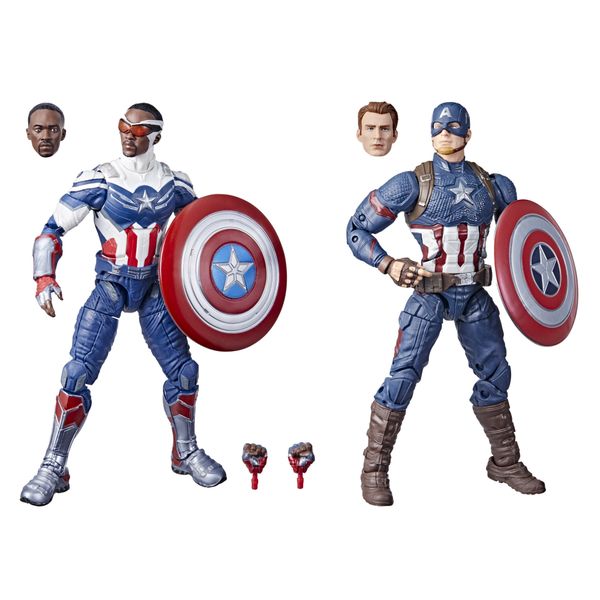 Marvel Legends Captain America Sam/Steve 6IN Figure 2 Pack