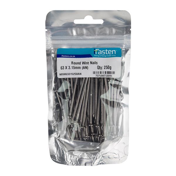 Ifasten Nail Wire Round 63Mmx3.15Mm 250G Pp
