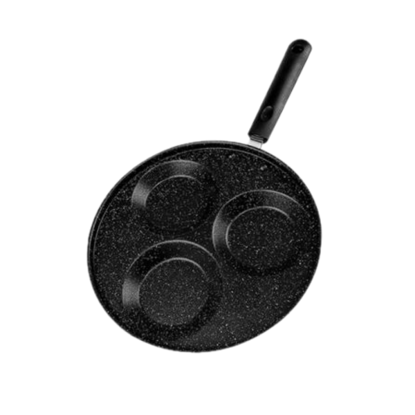 Triple-Cavity Non-Stick Egg Frying Pan - Variants Of 12,14 and16cm