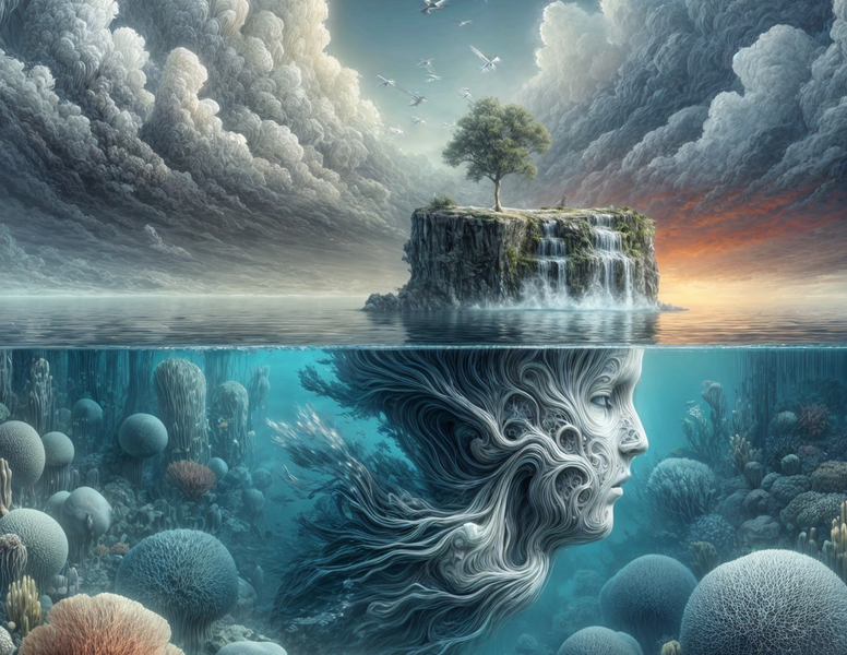 Modern Canvas Wall Art Home Decor - Head Above Water