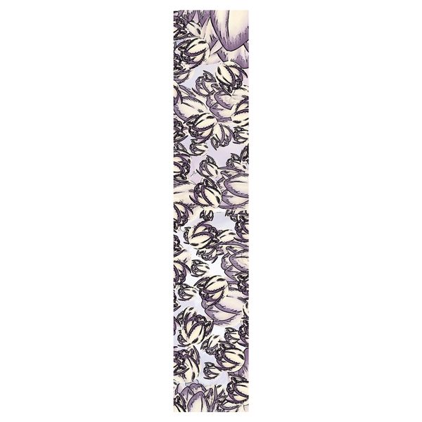 Purple Flower Buds Floral Table Runner