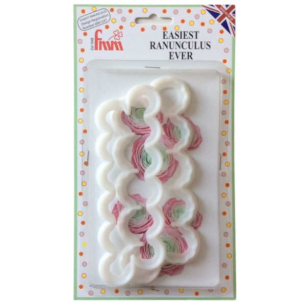 FMM The Easiest Ranunculus Flower Cake Decoration Paste Icing Cutter Set