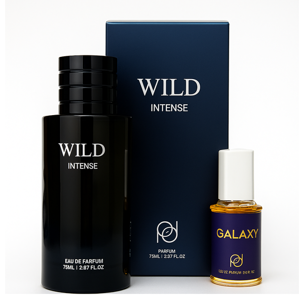 Wild Intense 75ml Eau de Parfum &amp; Galaxy 15ml Perfume Oil Combo