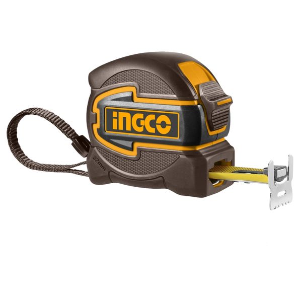 Ingco - Steel Tape Measure (5mx32mm) Rubberized Case- Magnetic Double Hook