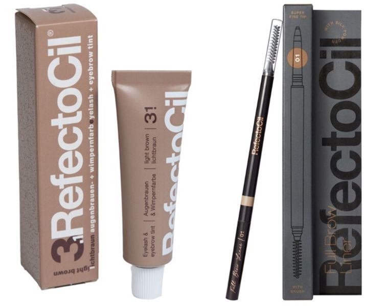 RefectoCil No. 3.1 Light Brown Tint &amp; Full Brow Liner 01 (Light Brown)