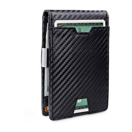 Blocking Bifold Slim Wallet for Men with Money Clip RFID Card Holder Image
