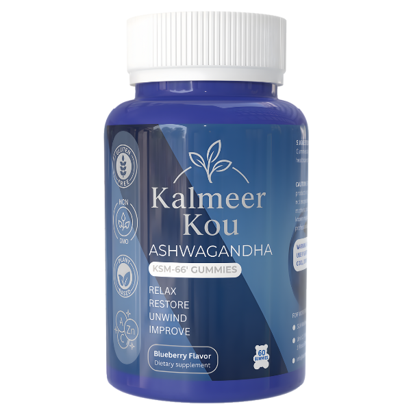 KalmeerKou - Ashwagandha Gummies - Stress &amp; Anxiety Support 60 Gummies