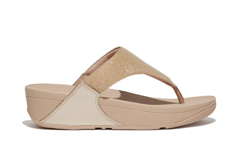 FitFlop Lulu Shimmerlux Latte Beige