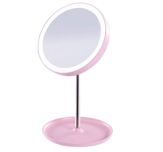 LED Makeup Vanity Mirror with Storage Tray - USB Charging