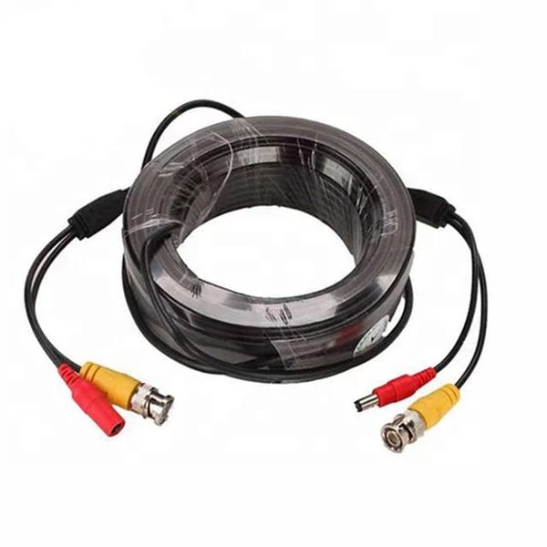 DC Power Security Surveillance BNC Cable For CCTV Analog Cameras 20M