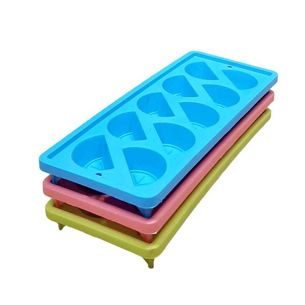 MISS MOLLY Ice Cube Tray Avo/Coral/Blue 3 Piece BPA-Free