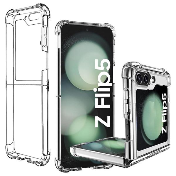 Compatible with Samsung Galaxy Z Flip 5 Shockproof Clear Pouch Gel Case