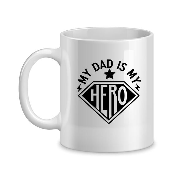 Hero Dad Coffee Mug for Him Father's Day Graphic Cups Design Men Present051