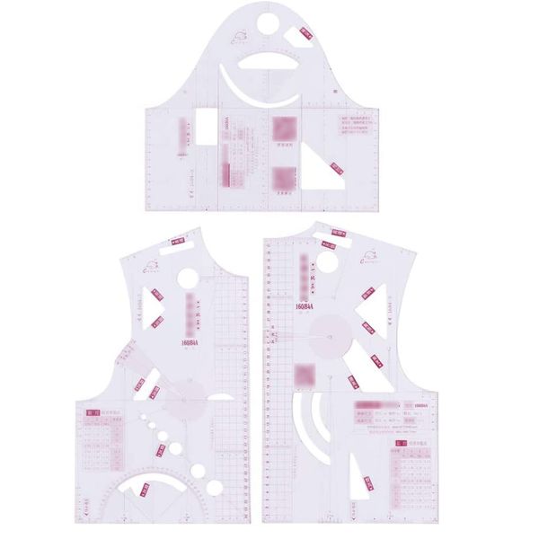 1:3 Cloth Design Ruler Transparent Curve for Doll Sewing Tool
