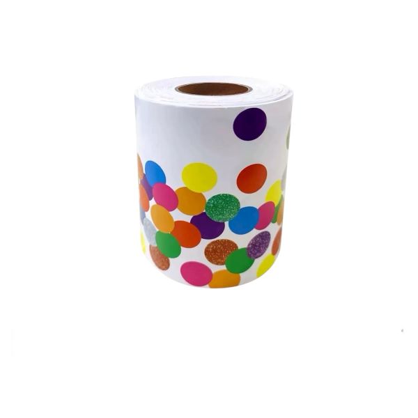 Colorful Confetti Sticker Roll - for Party, Gift Wrapping &amp; Crafts