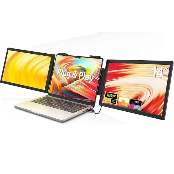 1080P Portable Dual Laptop Screen Extender 14 INCH With windows MacOS