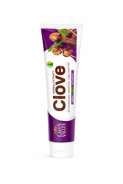 5-in-1 Herbal Clove Toothpaste with 100% Vegetable Base for Daily Oral Care