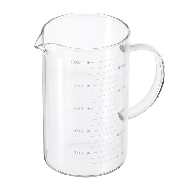 Kitchen Durable 1000ml Glass Liquid Measuring Cup with Handle (16cm)