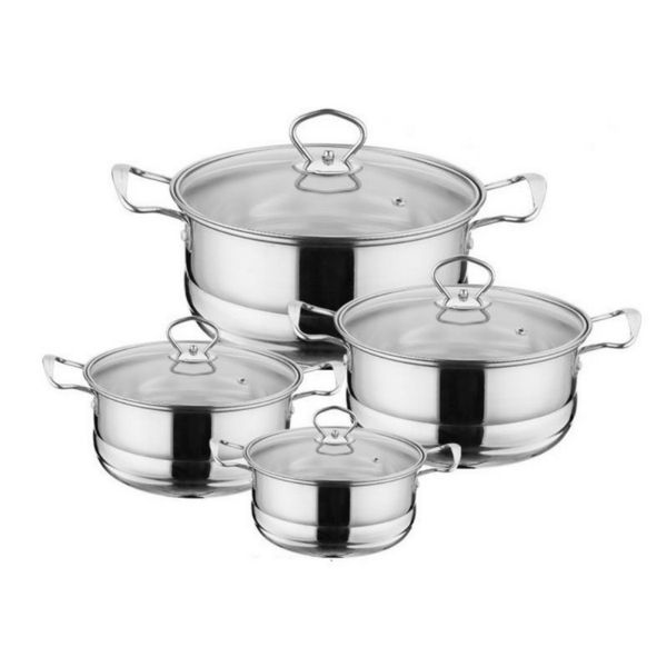 8Pcs Cookware/Pot Set CDH-007 Stainless Steel