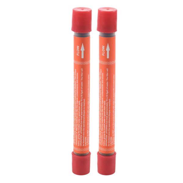 2X Outdoor Pocket Pen Style Life Emergency Straw Water Purifier