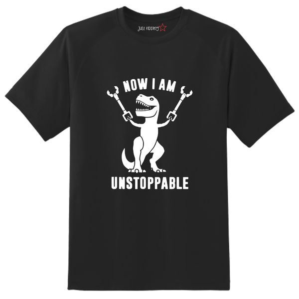 Just Kidding Girls "Now I Am Unstoppable" Tshirt Black