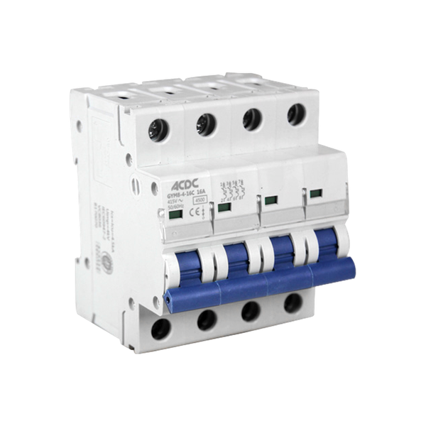 Din Circuit Breaker 4 Pole C-Curve 4.5KA 50A