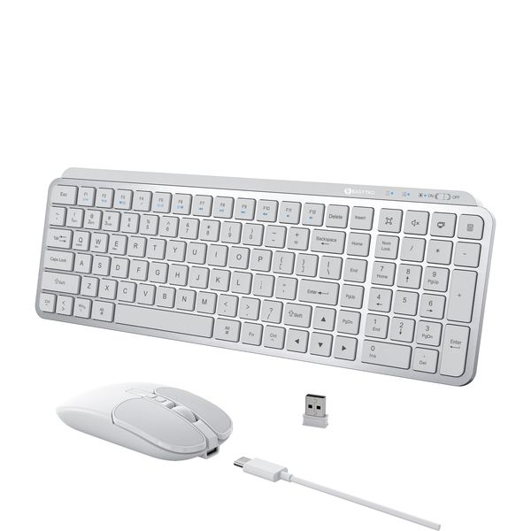 ET Easytao Silent Wireless Keyboard and Mouse Combo,Bluetooth for PC/MAC