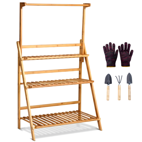 Flower Display Rack Plant Storage Organizer Stand Foldable Flower Plate